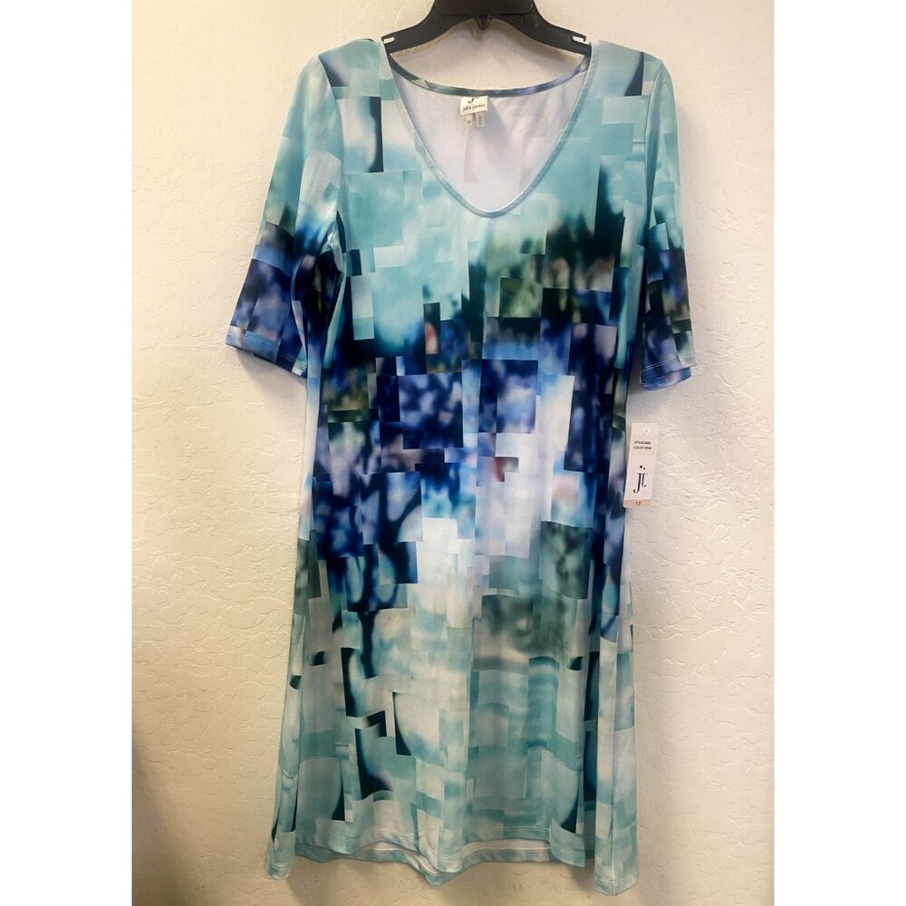 Julia Jordan Women's Blue Short Sleeve Dress size 12